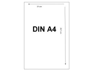 Eine DIN A4 Seite Papier